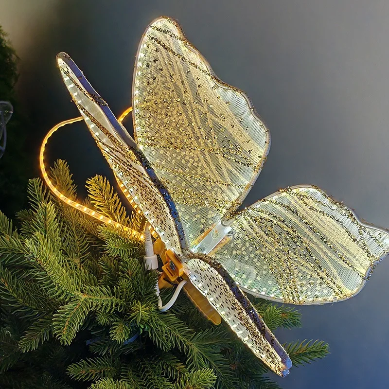 

Wedding decoration props luminous butterfly theme hotel wedding hall pendant wedding decoration wrought iron pendant
