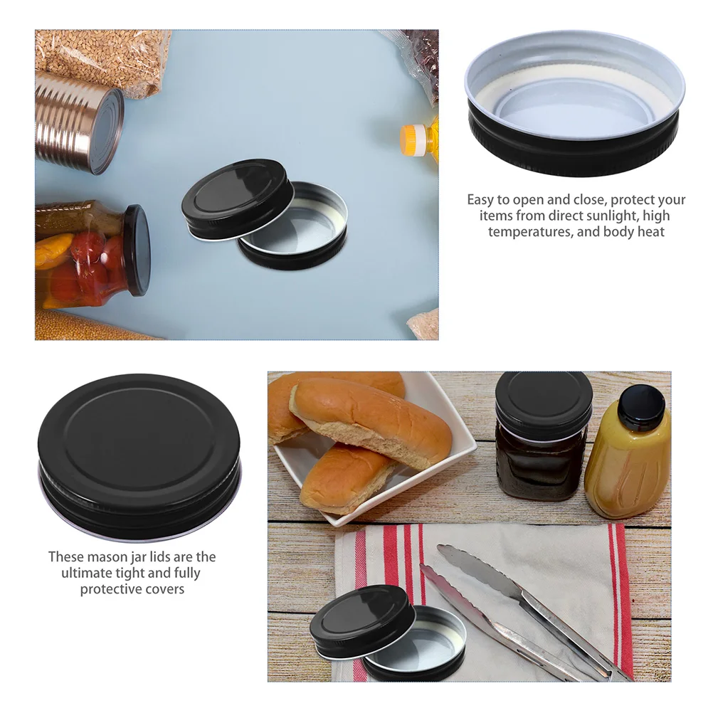 

16 Pcs Tinplate Lid Food Can Lids for Tins Jar Canning Cover Cap Jars Cans Replacement