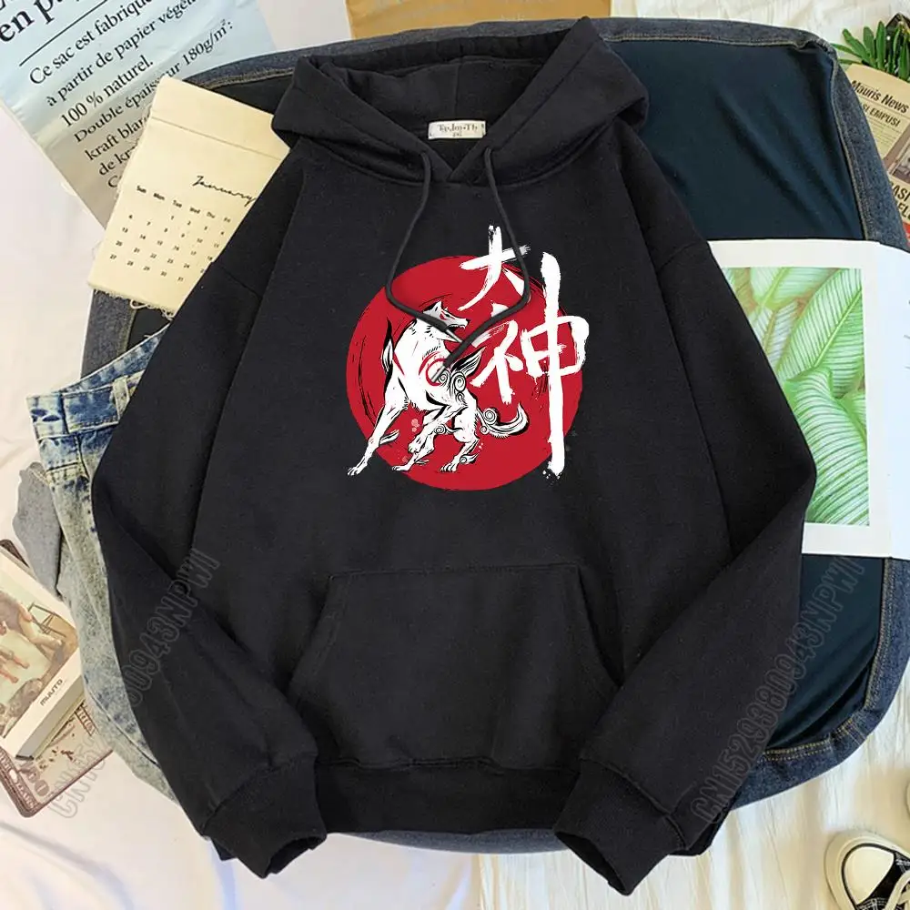 

Great God Sumi E Japan Anime Print Men Hoody Fashion Crewneck Streetwear Creativity Warm Hoody Street Autumn Sweatshirt