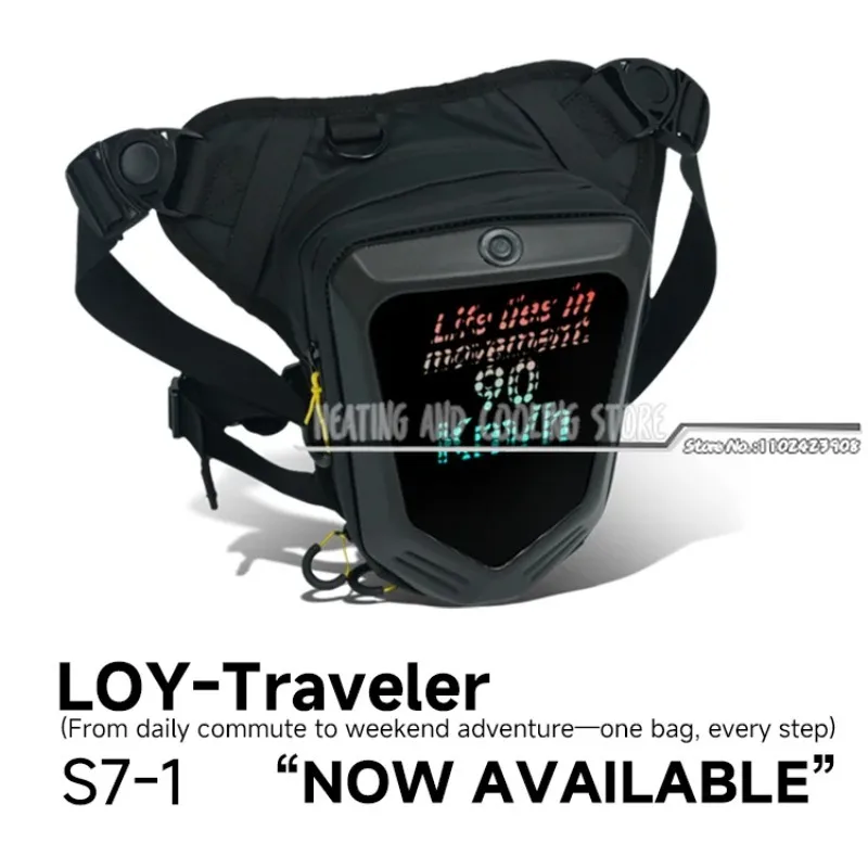 

Умная сумка для ног со светодиодным экраном, большая вместительная водонепроницаемая легкая сумка для мотоцикла, велосипеда, боковая сумка для ног для езды на мотоцикле