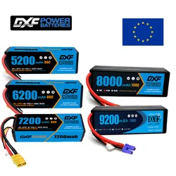 DXF 3S Lipo Battery 5200mAh 6200mAh 80C 7200mAh 8000mAh 9200mAh 130C EC5 XT90 Plug Hardcase for RC Car Buggy Boat Truggy RACING