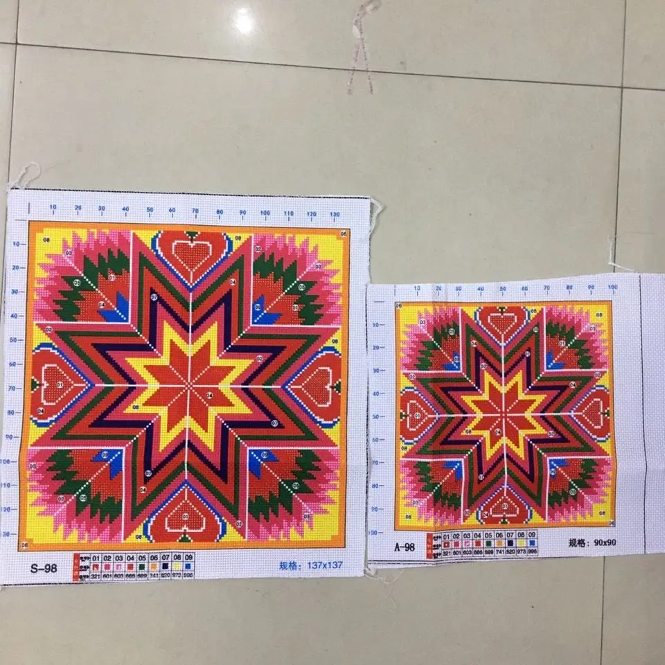 

Cross Stitch Cushion Kit Pair DIY Embroidery with Needle And Small Scissors Chinese Style Fabric Home Decor Accessories