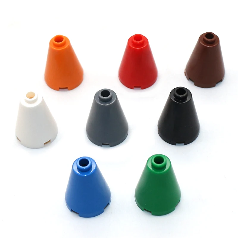 MOC-décennie s de construction classiques, cône 2x2x2, tour conique, briques supérieures, technologie créative, jouets, pièces d'assemblage, MOC 3942, 30 pièces