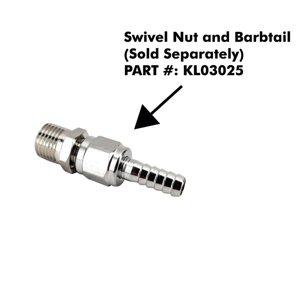 KegLand 1/4NPT to 1/4MFL(1/4SAE) Stainless Steel Connector