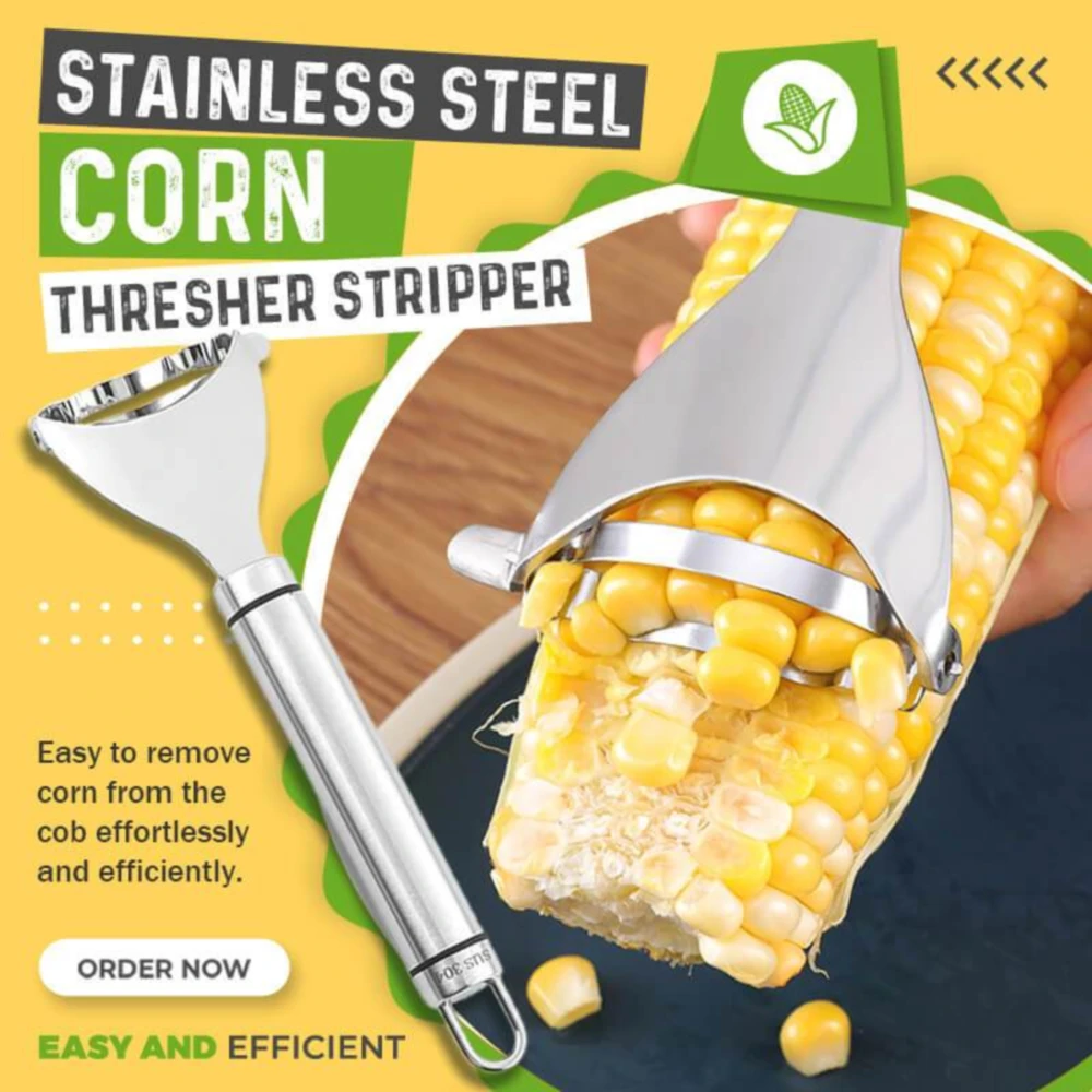 Stainless Steel Corn Thresher Stripper Peeler Kitchen Tool Corn Cutter Cob Peeler Stripper Kernel Cutter 2022 New Dropshipping