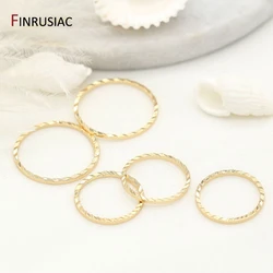 10PCS 7 Sizes 14K Gold Plated Brass Round Closed Rings Circle Connector High Quality Jewelry Findings Accessories