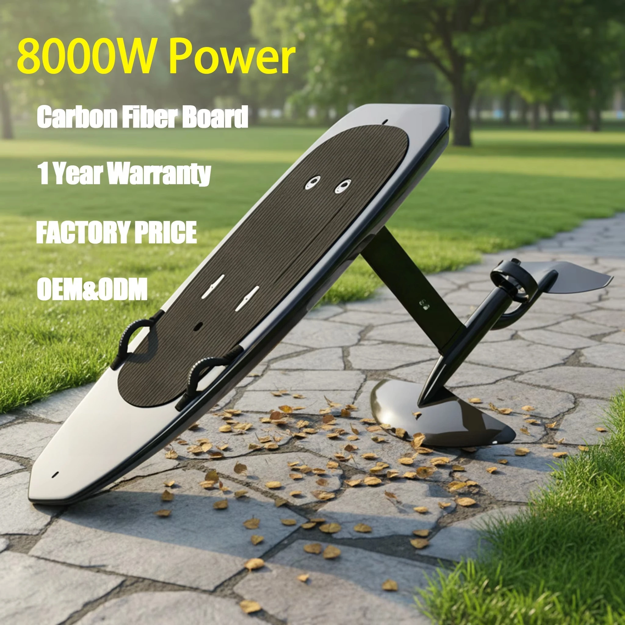 High Quality Carbon Fiber Electric Efoil Surfboard with Remote Control 8KW Powered High Strength for Ocean & Lake Water Sports