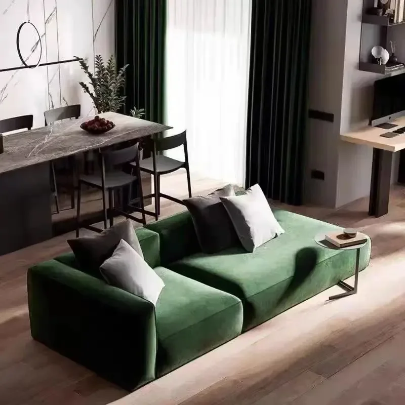 Nordic simple concubine chair, two-person square combination tofu block, method