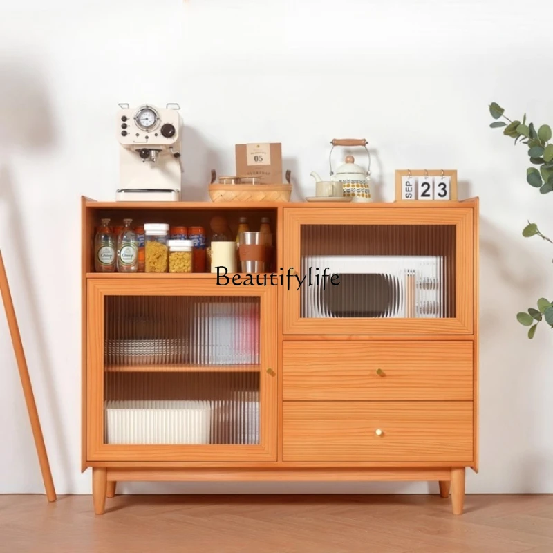 

Nordic solid wood home living room tea against the wall modern simple dining room kitchen locker