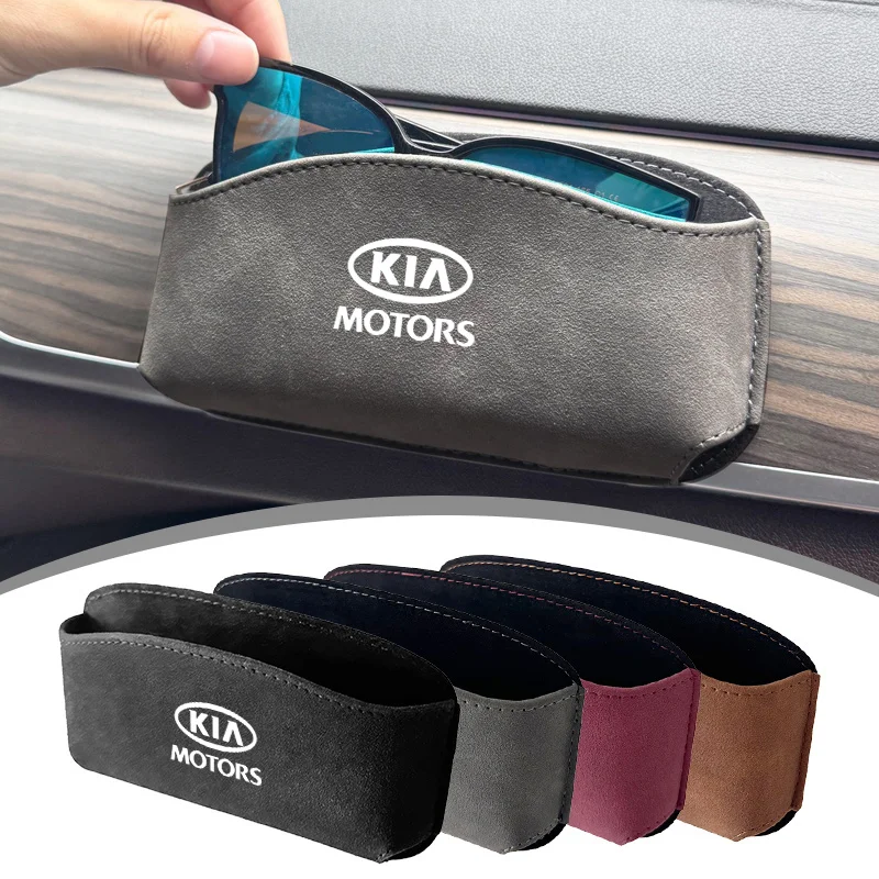 

Car Visor Glasses Holder Internal Soft Fabric Scratch Resistant Shock-proof Eyeglasses Storage Case For Kia Ceed Sportage Cerato
