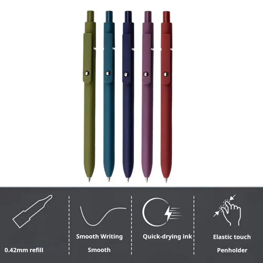مجموعة أقلام جل 0.5 مللي متر أقلام حبر سوداء سريعة الجفاف مجموعة أقلام جل عالية الجودة مع حبر أسود سريع الجفاف نقطة دقيقة كتابة سلسة للملاحظة