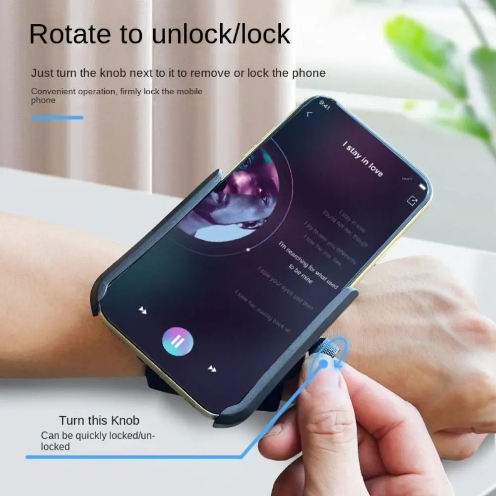 

Rotating Armbands Phone Holder Hands Free Wrist Pouch Running Phone Bag Lightweight Adjustable Wrist Mobile Holder