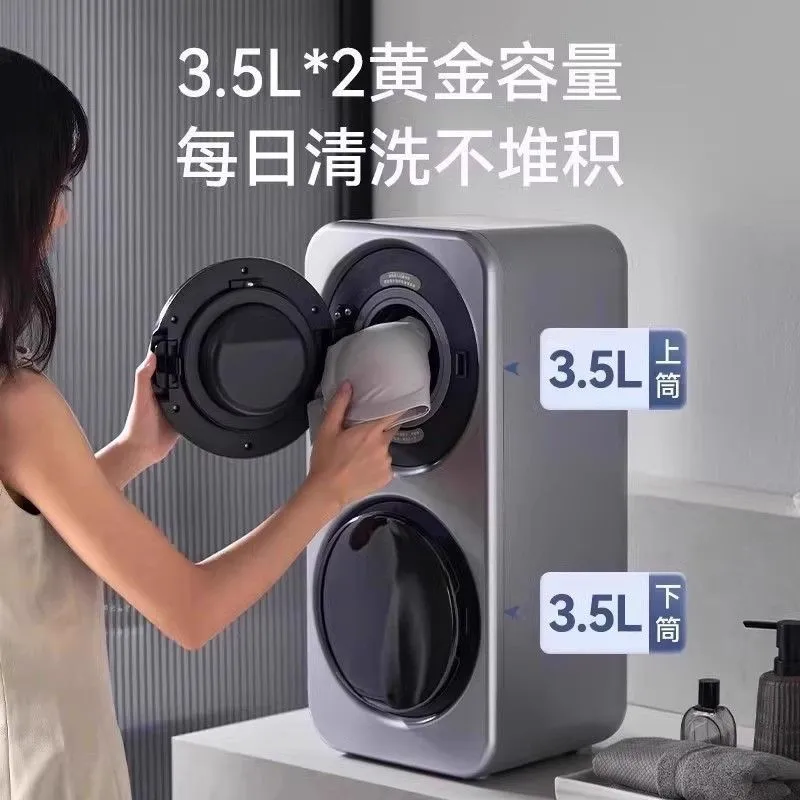 Mini Dual Tub Portable Washer Compact Underwear Laundry Machine For Home Dorm