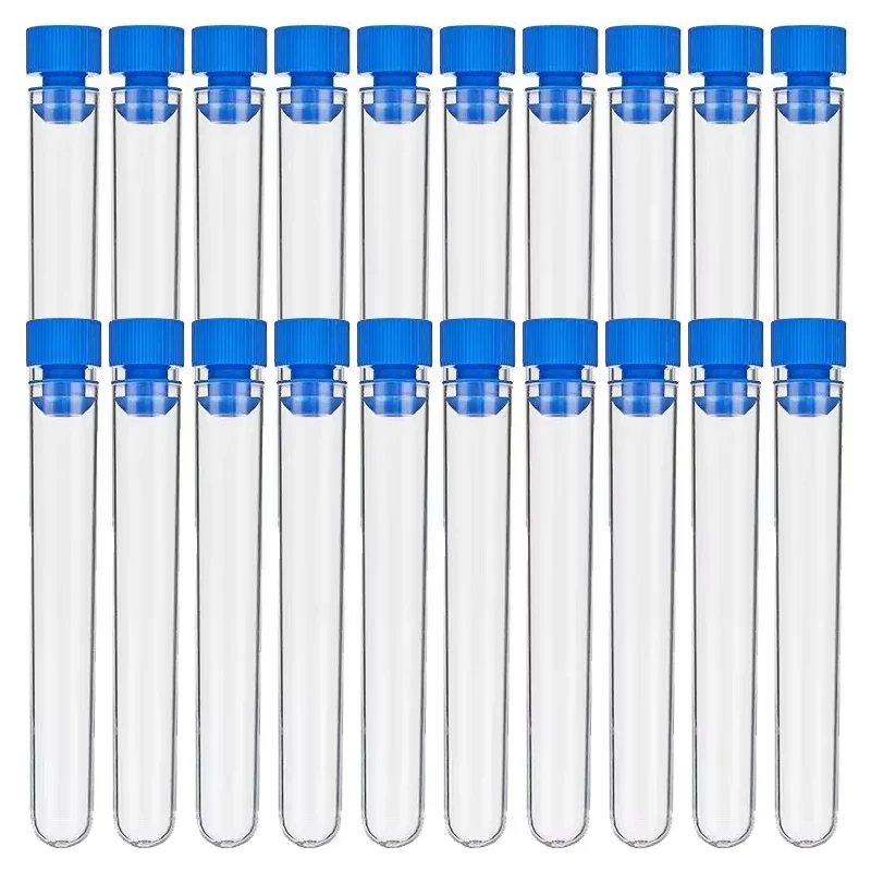 

Пробирка 12x100 мм, прозрачная лабораторная пробирка 7 мл, пластиковая пробирка с крышками, пробки, школьные лабораторные принадлежности, аксессуары, 50 шт.