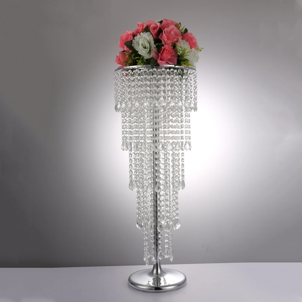 Imagem -03 - Alto Cristal Wedding Centerpiece Acrílico Flor Stand Lustre Guirlandas Decoração do Casamento Recepção Tabela Decor Pcs 80cm