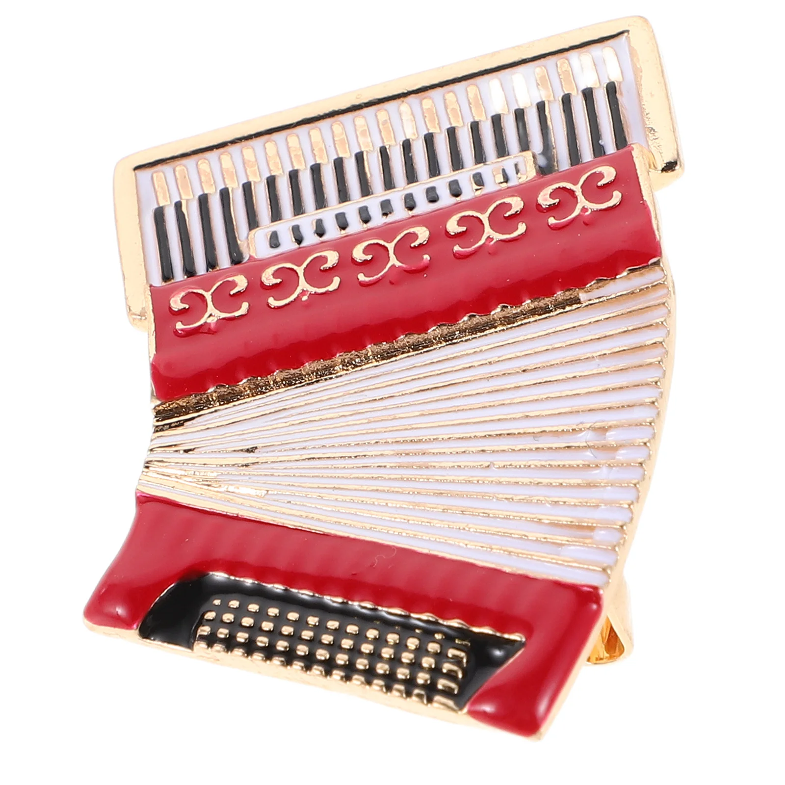 

Hand-Painted Alloy Accordion Brooch Music Pin Lightweight Secure Clasp Musical Badge for Shirt Jacket Sweater Handmade Music Pin