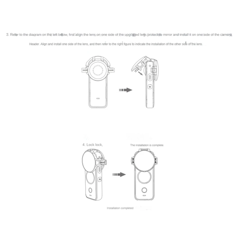 Lens Protector Mirror Quick Release Glass Mirror Upgrade Protection Mirror For Insta360 One X2