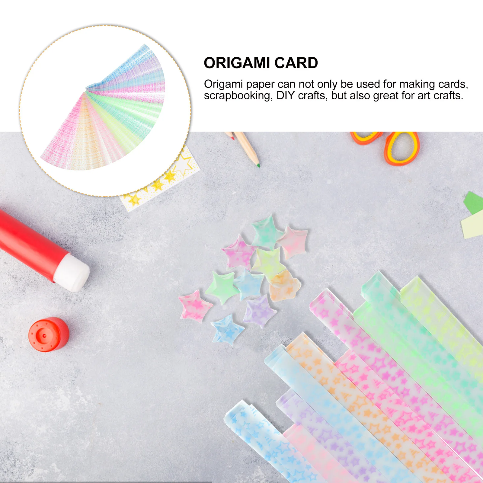 

840 Pcs Origami Paper Bulk Luminous Star Papers for Crafts Making Square Color Handcraft