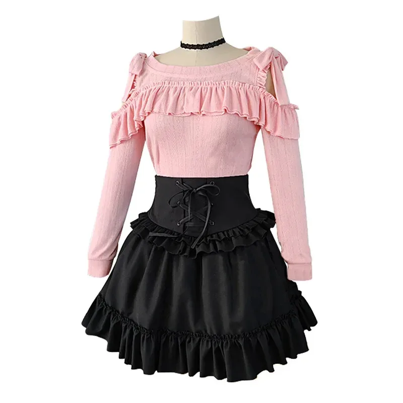 لعبة القمامة من الدببة مشروع Sekai الملونة المرحلة! Shinonome Ena تأثيري حلي شعر مستعار فتاة لطيف حفلة الوردي دعوى تنورة 2025 جديد