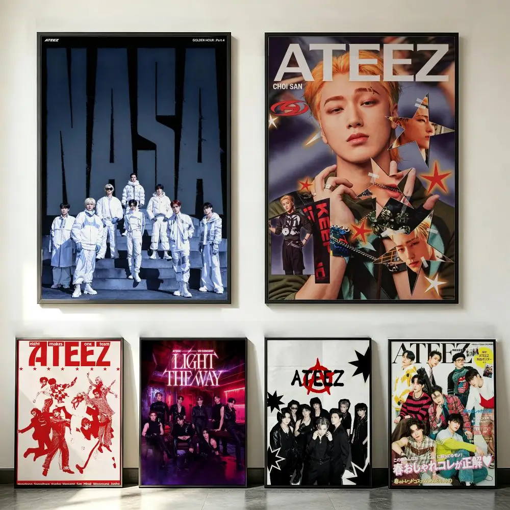 band ATEEZ Poster Poster HD Trendy SelfAdhesive Wall Art Print For Living Room Bedroom Dorm Office Home Gift