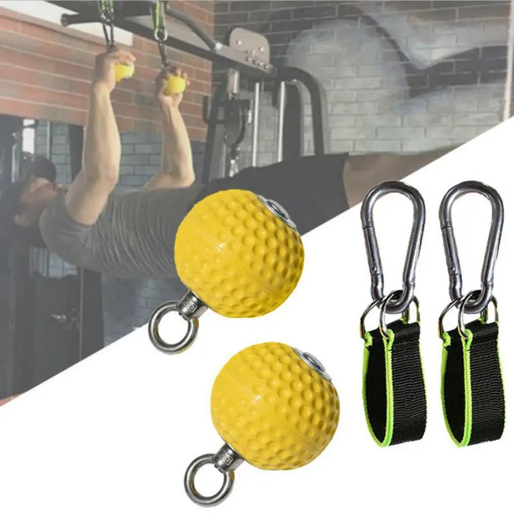 Pull Up Balls 73mm Hands Training Grips Back Trainer Fingers Straps