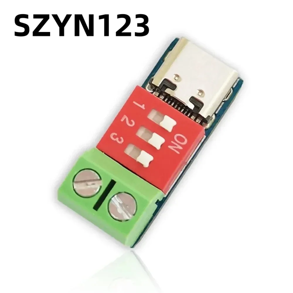 

2P USB-C PD Trigger Board Module PD/QC Decoy Board Fast Charge USB Type-c to 12v High Speed Charger Power Delivery Boost Module