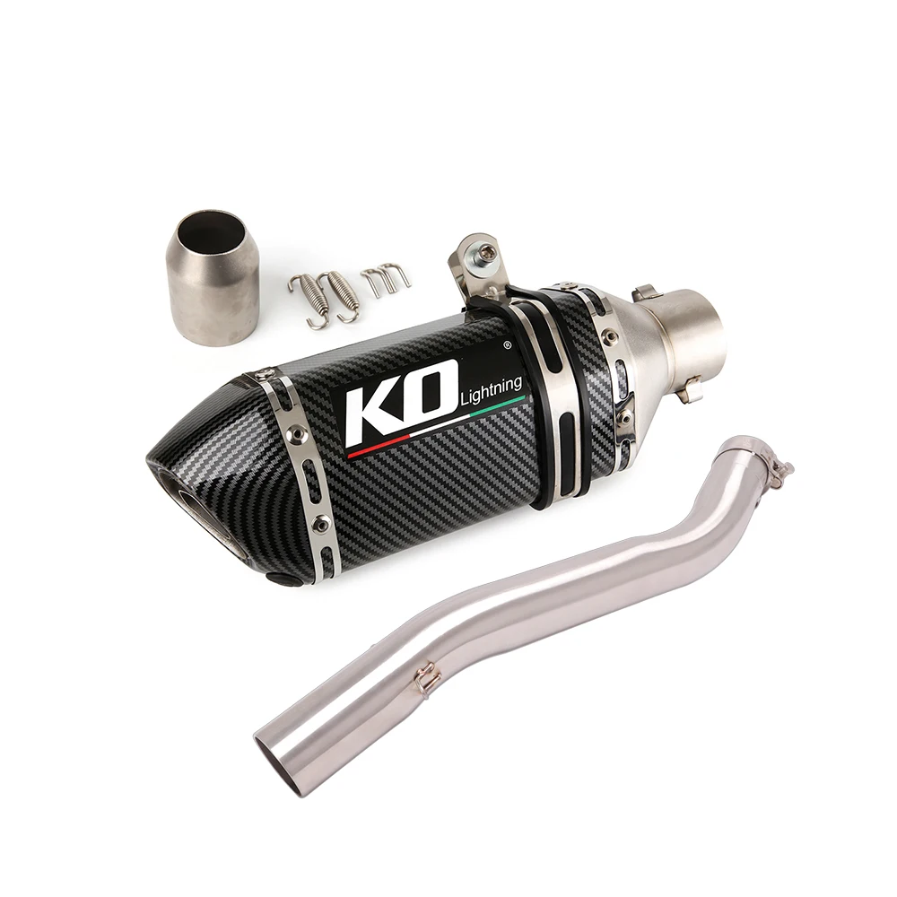 

Motorcycle Exhaust System Stainless Steel Middle Link Pipe Escape Moto Muffler Slip On For Honda CBR600 F4i 2001-2007