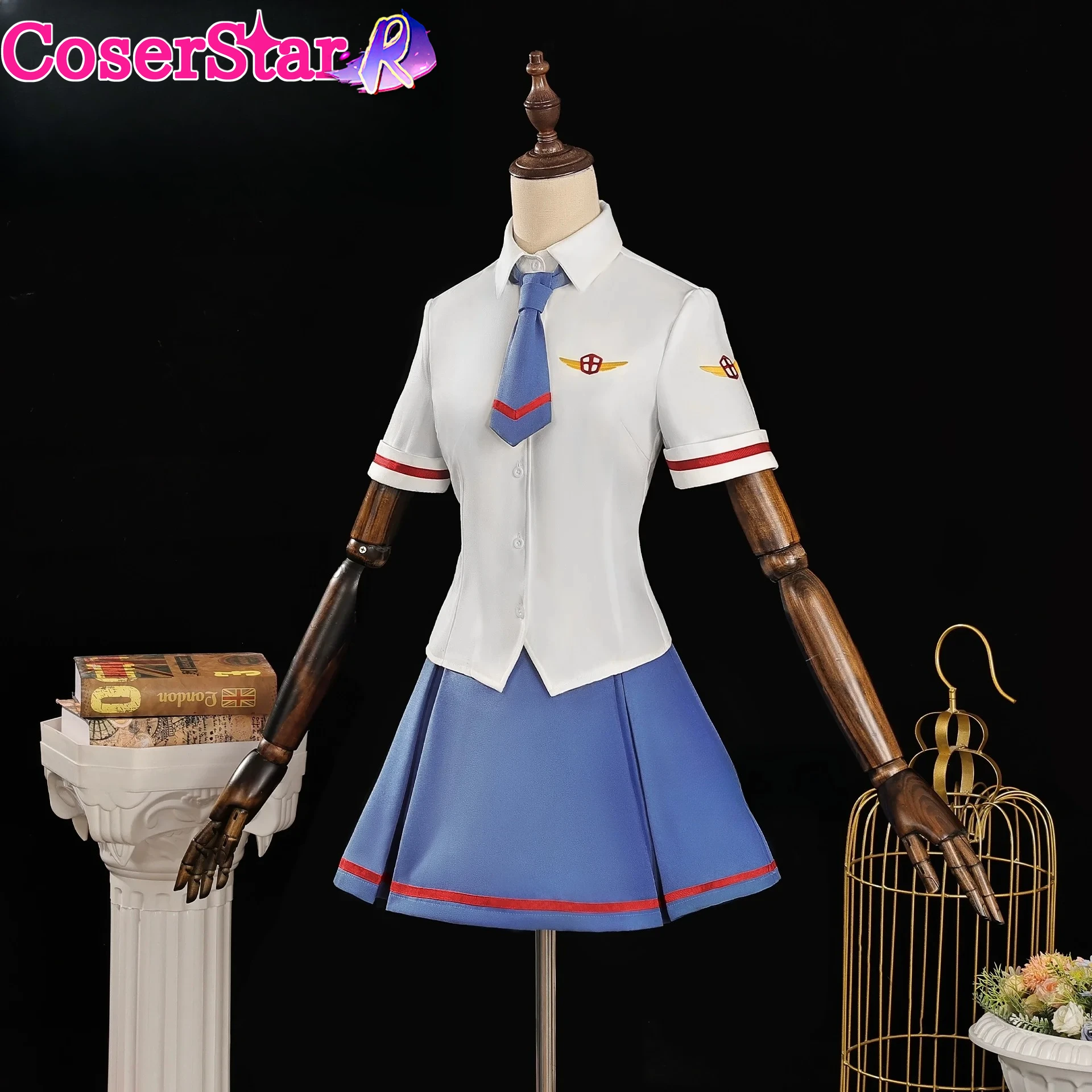 CoserStar-R CCS Cardcaptor Sakura Kinomoto летнее школьное платье косплей костюм униформа для ролевых игр