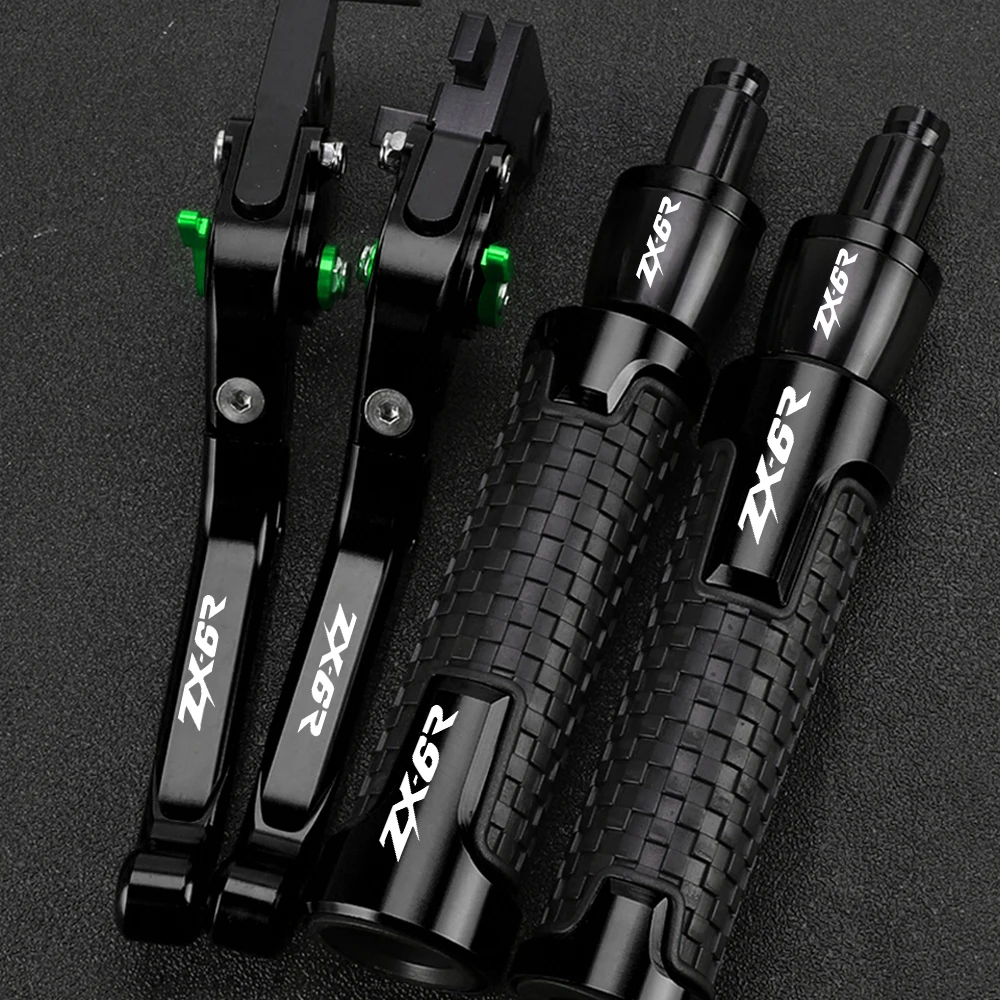 دراجة نارية لكاواساكي نينجا ZX6R 2019 2020 2021 2022 2023 2024 2025 دواسة فرامل عتلات المقود القبضات ينتهي ZX-6R قابل للتعديل