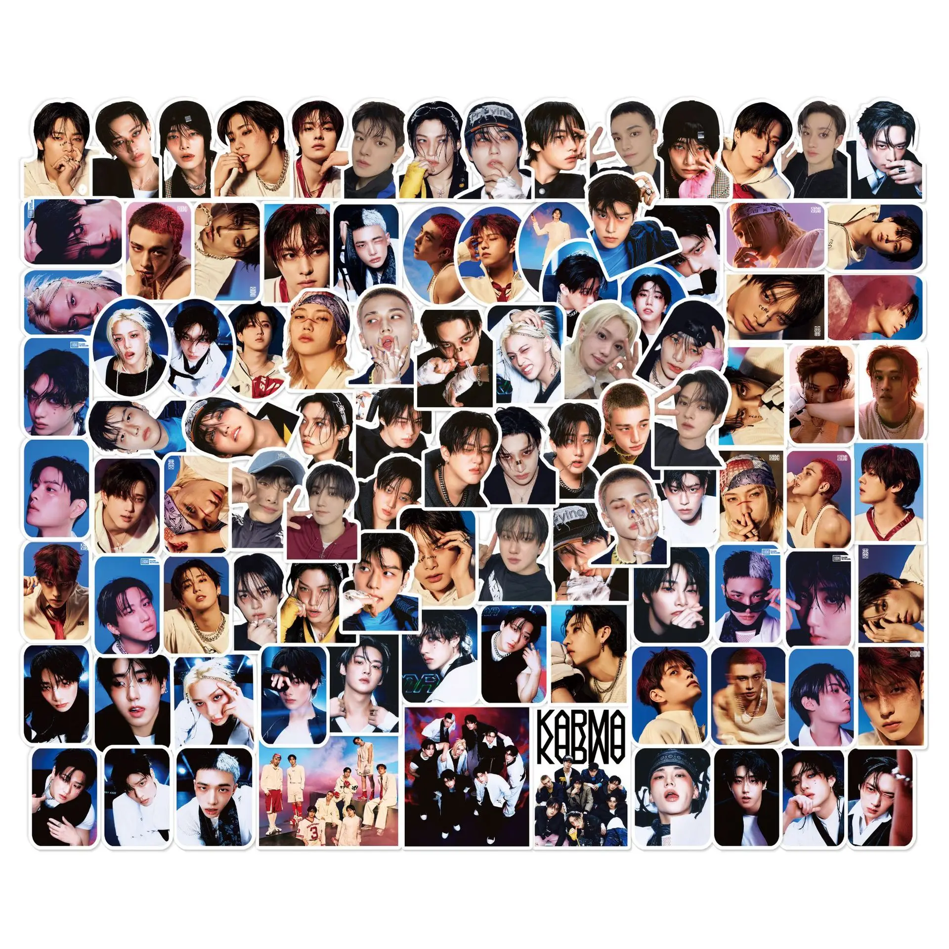 KPOP 신상 99개 스트레이키즈 스티커 정규 앨범 KARMA 주변기기 펠릭스 계정 스티커 여행가방 스티커 물컵 스티커 컬렉션