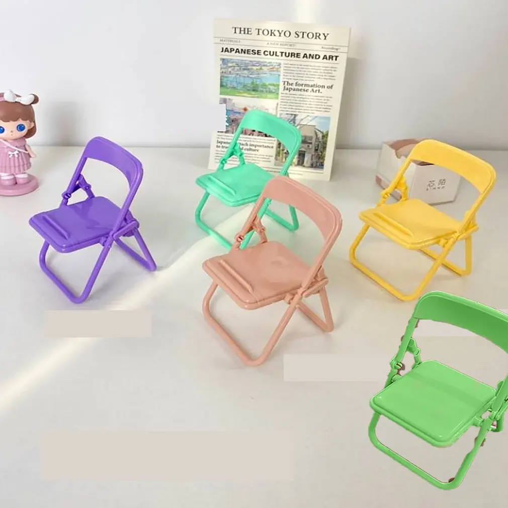 2022 Phone Stand Foldable Chair Cell Desktop Multifunctional Mobile Phones Holder Lazy Practical Stand Cellphone Bracket Hot