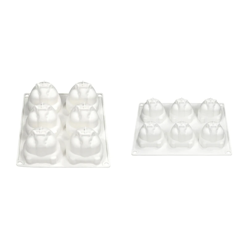 6Cavity Little Hamster Silicone Molds Bakings Tool Mousse Cake Decorating Molds for Making Chocolate, Candy, Dropship