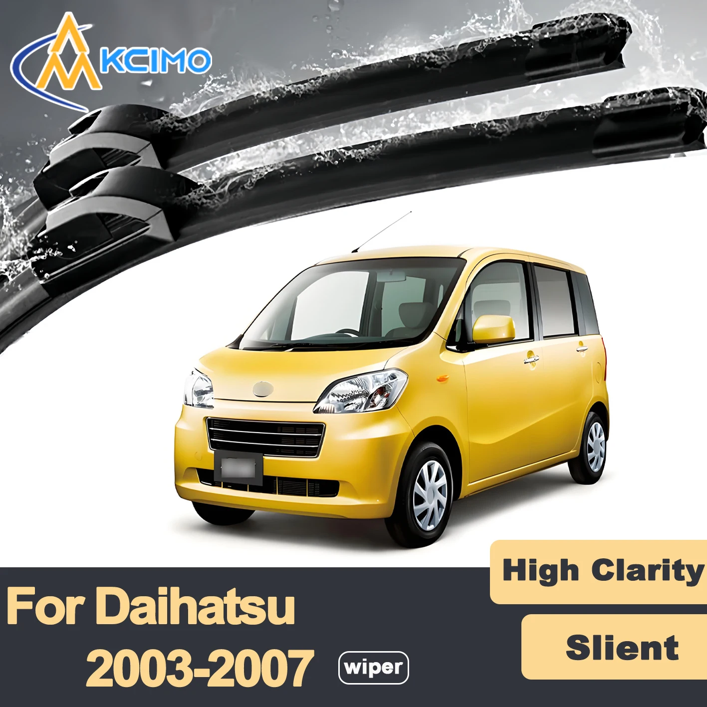 

Premium Rubber Durable Silent Windshield Wiper Blades 2pcs for Daihatsu Tanto L350 2003-2007 Front Wiper Blades Set