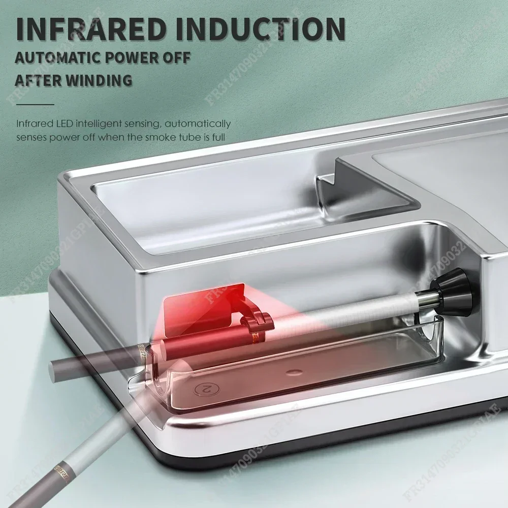 6.5/8 مللي متر الأشعة تحت الحمراء الكهربائية التلقائي آلة لف السجائر حاقن التبغ طحن الأسطوانة ماكينة حشو اكسسوارات التدخين