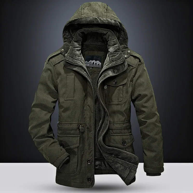 

Thermal Thick Jacket Men Military New Jacket Parkas Winter Men's Pile Jacket Outdoor Coat Men's Thermal Hooded Casual New Coat