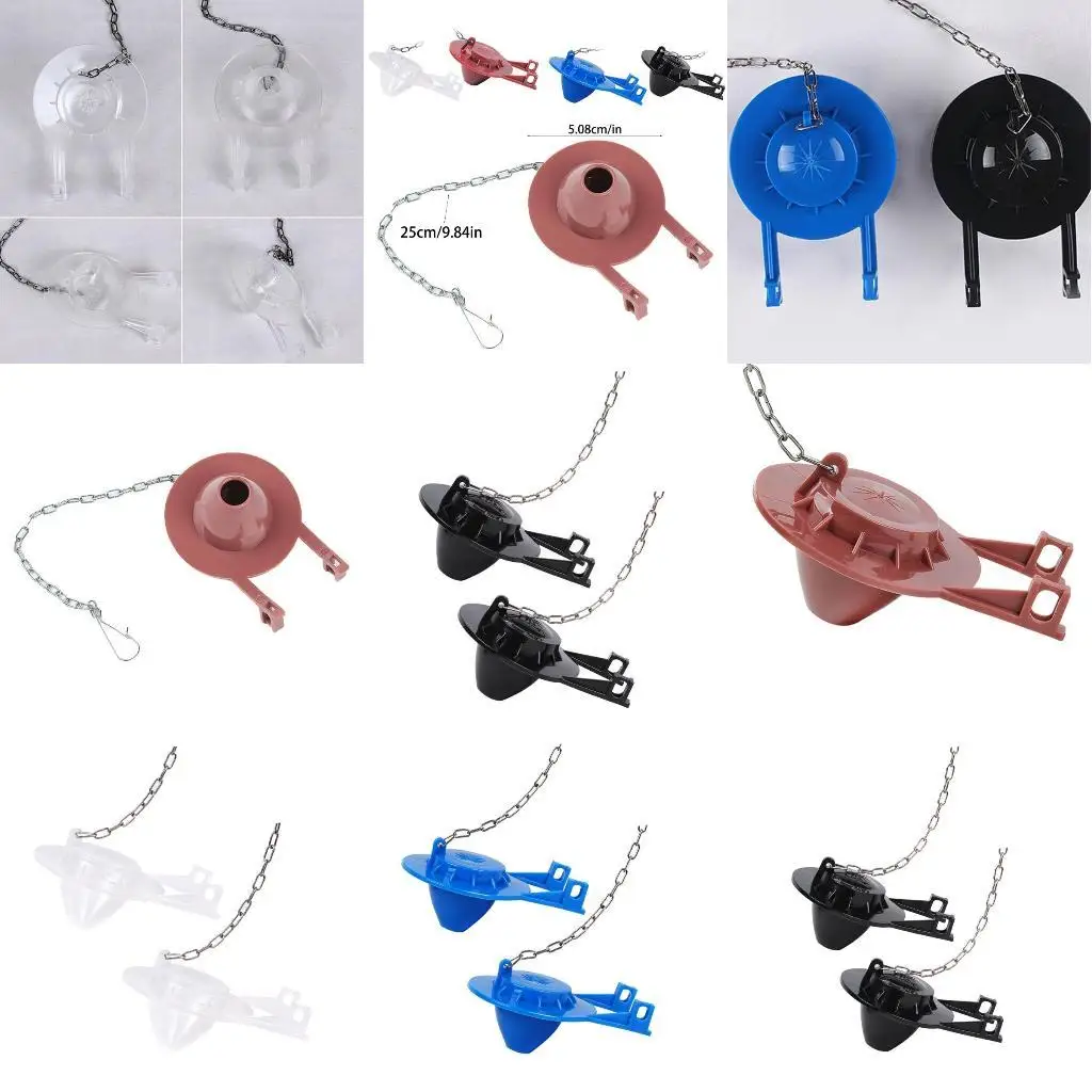 

652F 2Pcs Home Seal Flapping Cover Toilet Flapper Flush Valves Cover 2inch Universals Toilet Stoppers Flapper Enduring