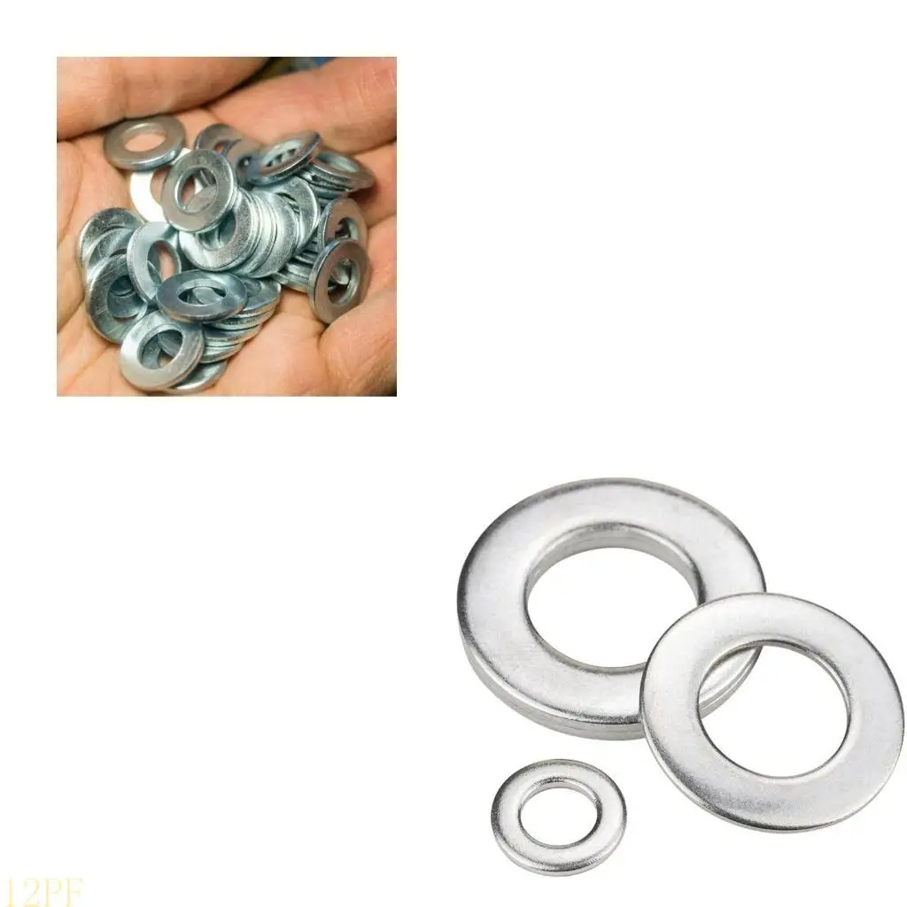12PF Stainless 1.5mm Thick Washers for Mechanical Equipment and Home Improvement