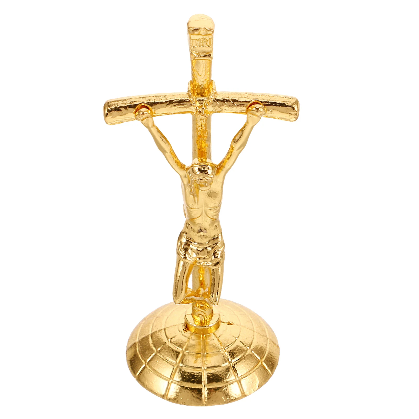 

Metal Cross Ornaments Christian Catholic s Desktop Sculpture Alter Home Decor Alloy Crucifix Vintage