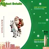 8pcs Different Riding Tools 2D Flat Santa Claus Wooden Ornament Set - Perfect for Christmas Trees and Holiday Home Decorations 3