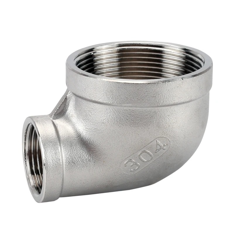 Large Size Reducer Elbow Connector 1-1/4＂1-1/2＂2＂3＂4＂BSP Female Male Thread Pipe Fittings Adapter 304 Stainless Steel Water Gas