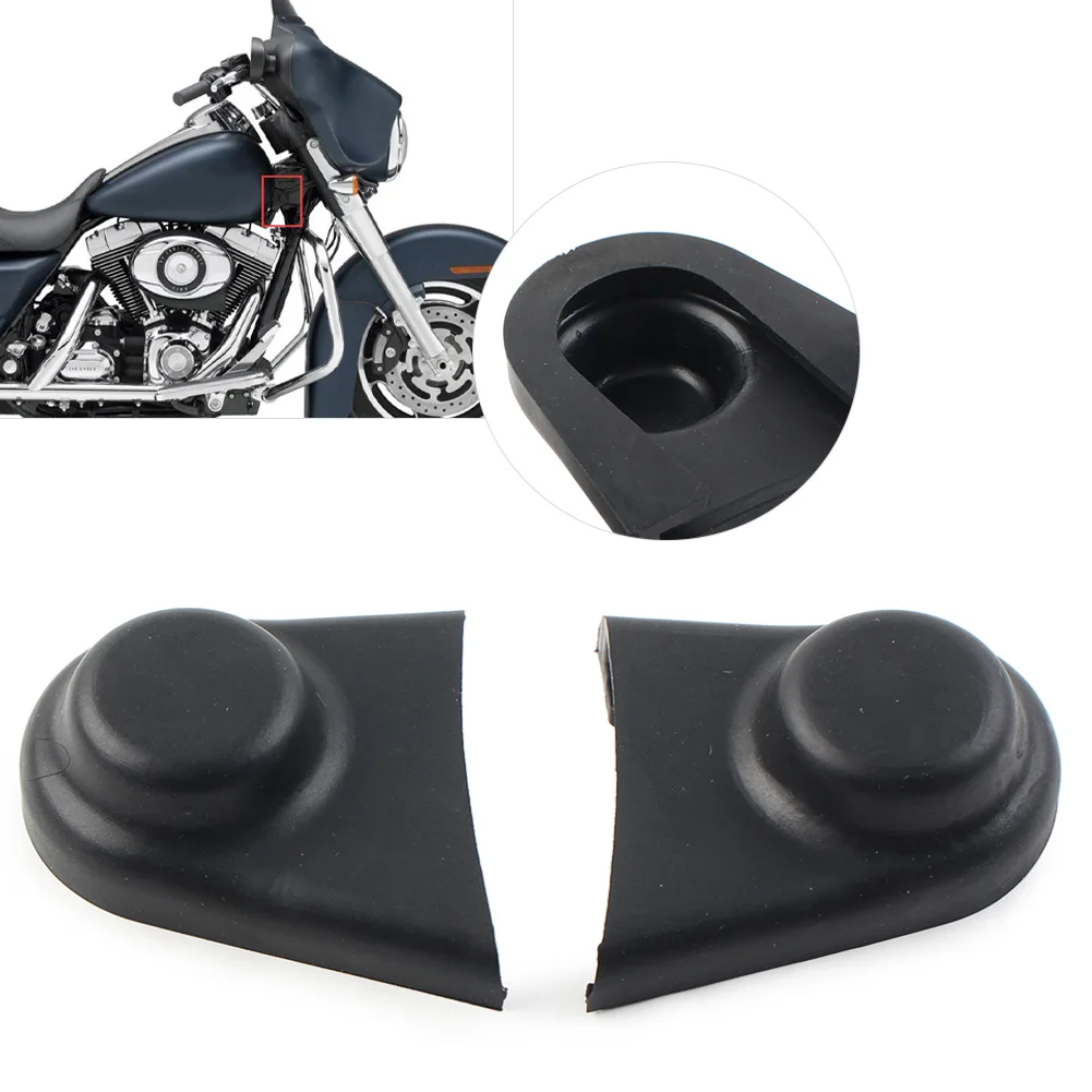 2Pcs Black Rubber Motorcycle Screw Nut Bolts Covers Waterproof For Harley Davidson Touring