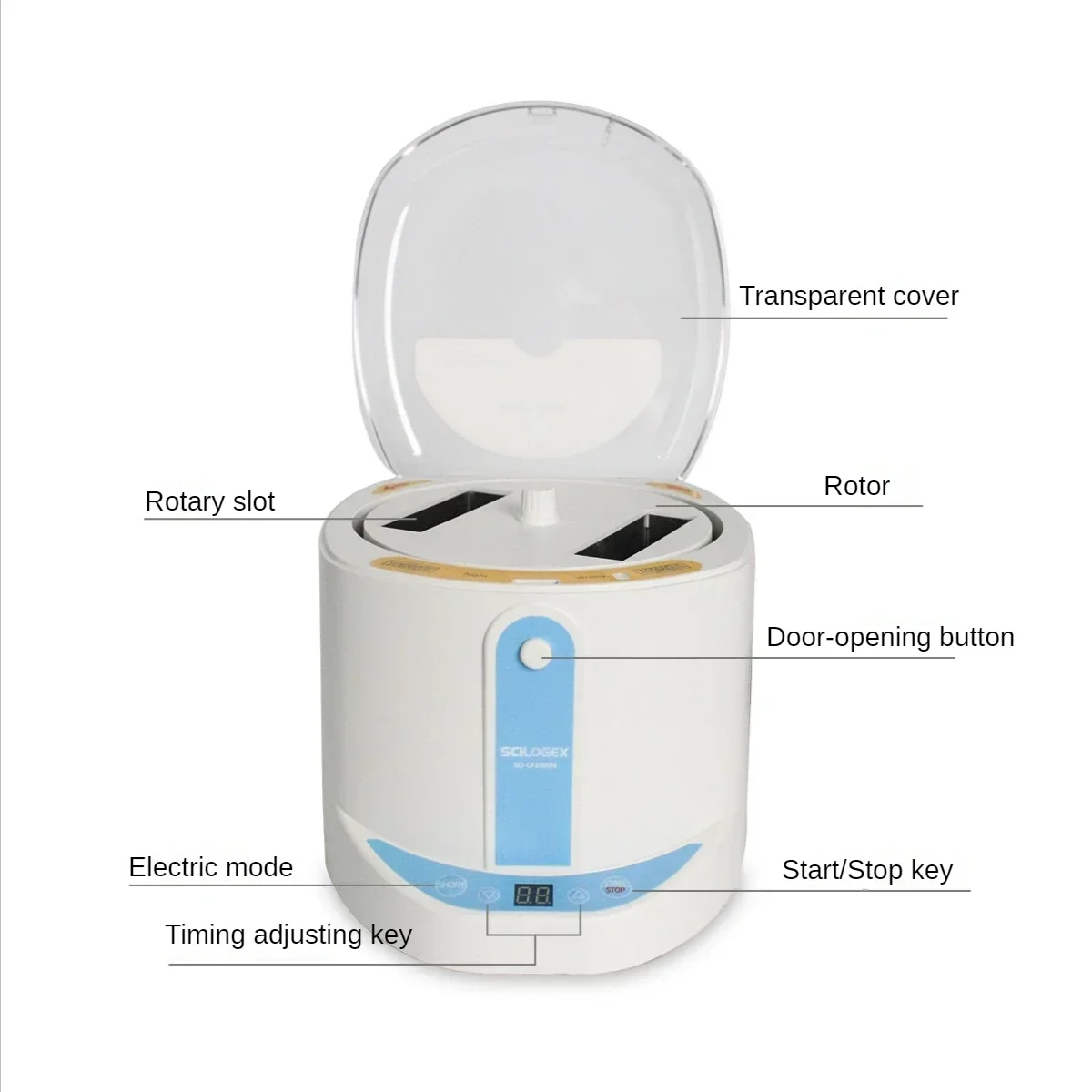 SCILOGEX SCI-CF2800M لوحة فتحة الطرد المركزي Micropore تصميم سريع الطرد المركزي تجارب قطرة PCR المثبتة على الحائط