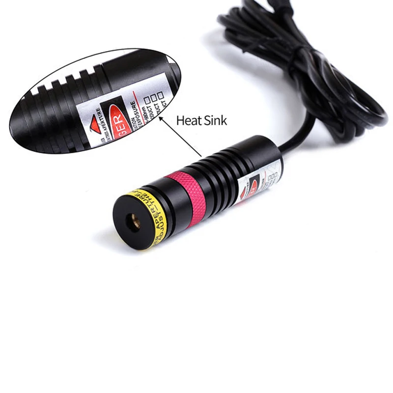 Focusable for Wood Cutting Positioning D18x65mm 635nm Red DOE 11 Lines Laser Module