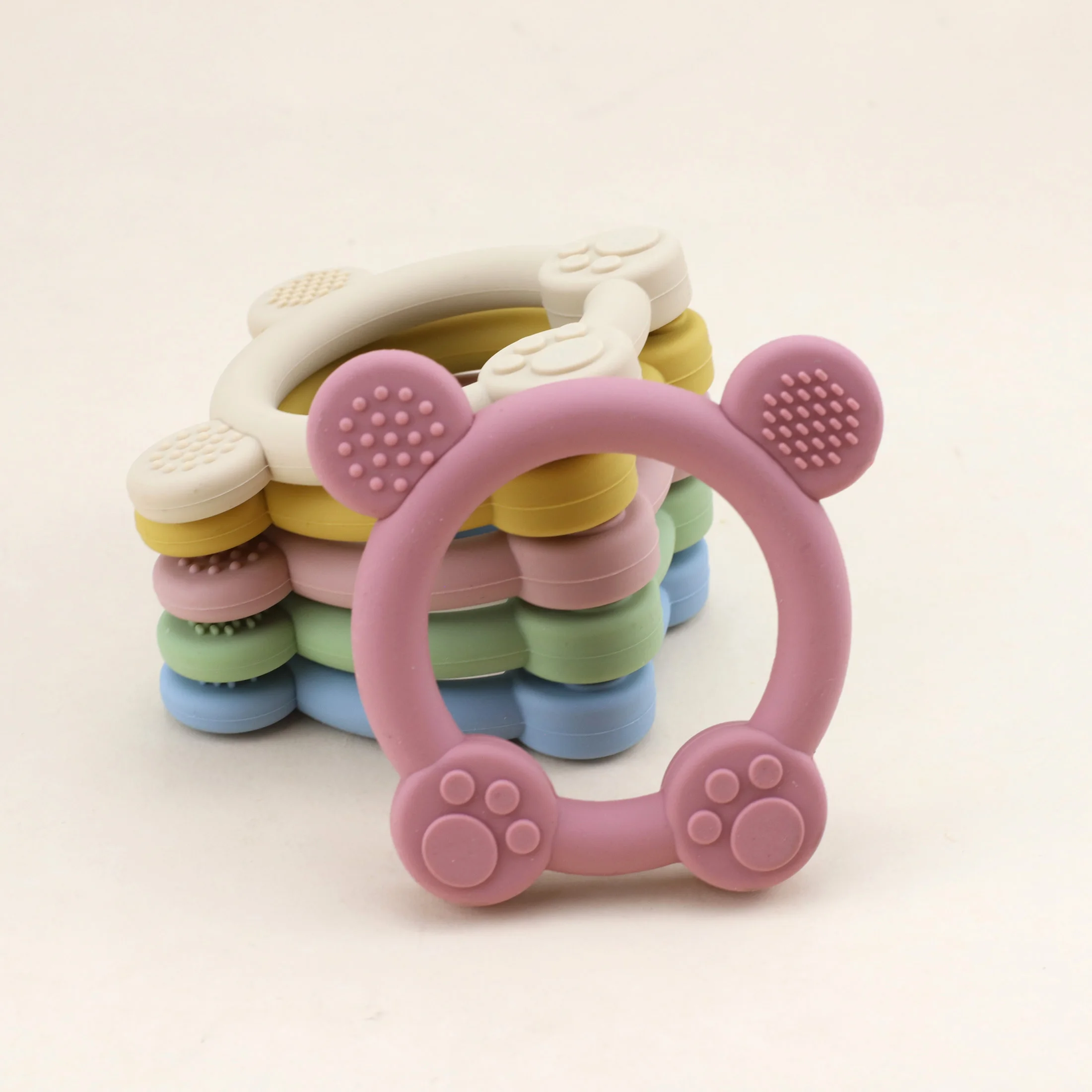 حلقة التسنين من السيليكون سهلة الإمساك ويمكن طحن الأسنان #3