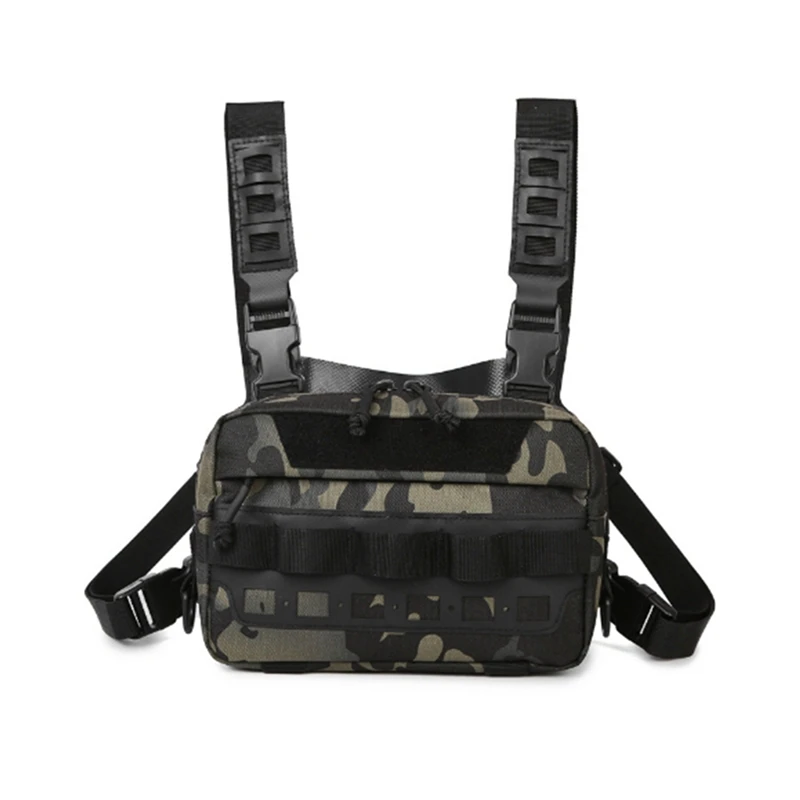 

DW-Fishing Tackle Bag Chest Sling Pack Backpack Sports Waist Pack with Fishing Lures for Camping Hiking