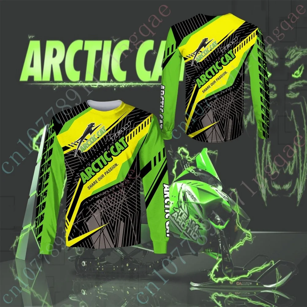 

Arctic Cat T Shirt For Men's Clothing Anime Round Neck Long Sleeve Tee Casual Sweatshirt T-shirts Harajuku Streetwear Tshirt Top