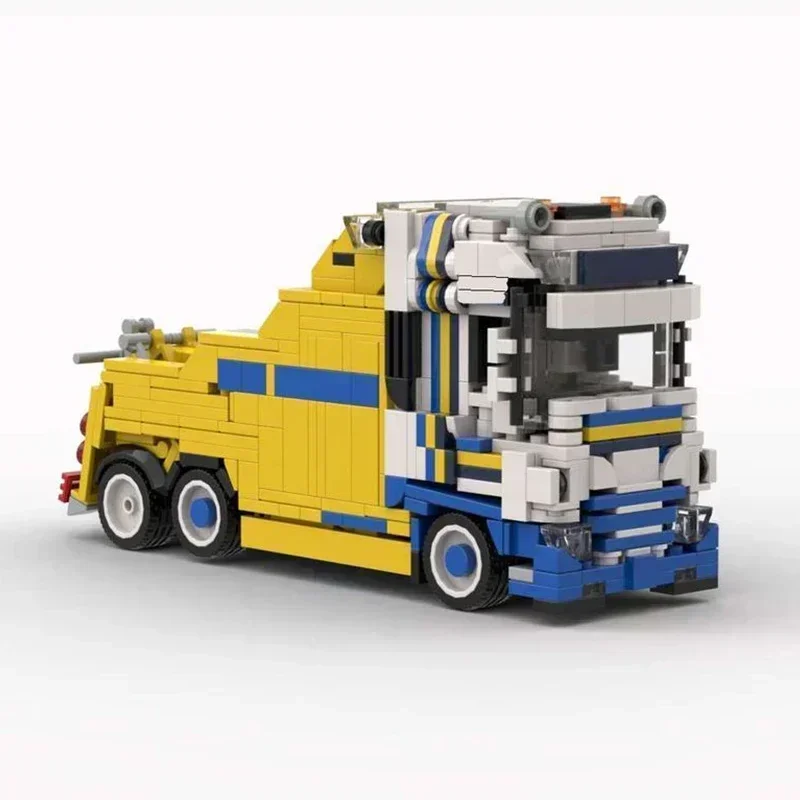 City Rescue Car Model Moc Building Bricks Daf XF Recovery Truck Technology blocchi modulari regali giocattoli di natale set fai da te assemblaggio