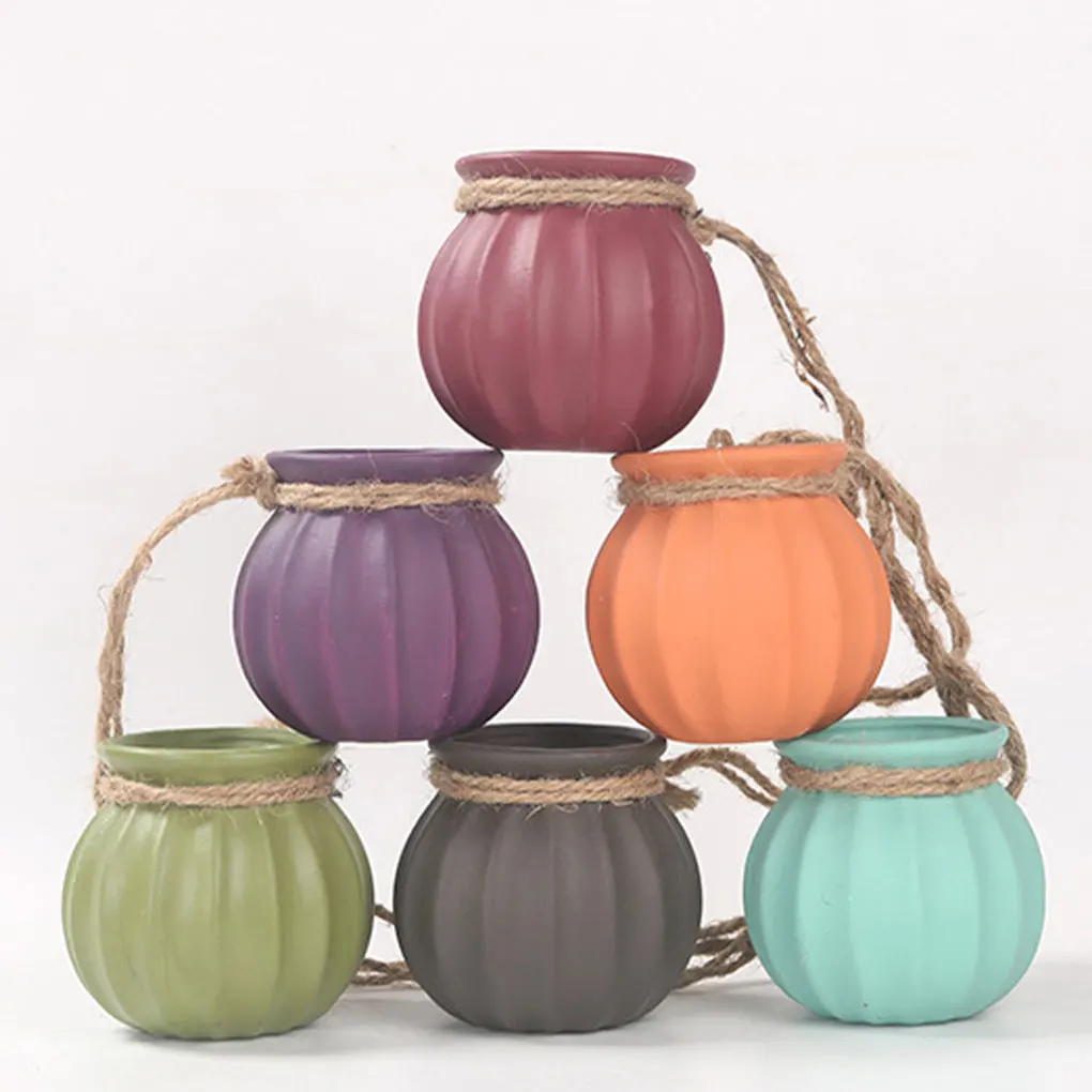 Breathable And Luminous Ceramic Planter Biodegradable Hanging Plant Pot Not Easily Deformed