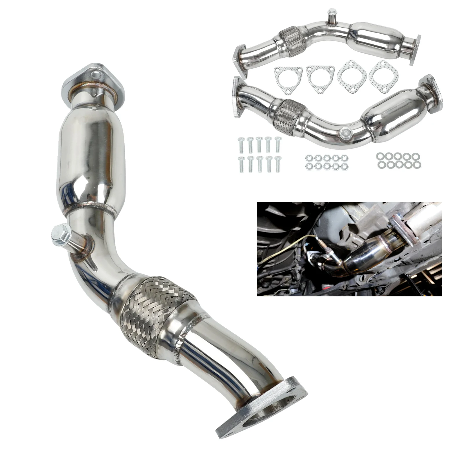 

For Infiniti Nissan Exhaust Downpipe Test Pipe For 2003-2006 350Z G35 FX35 3.5L V6 VQ35DE