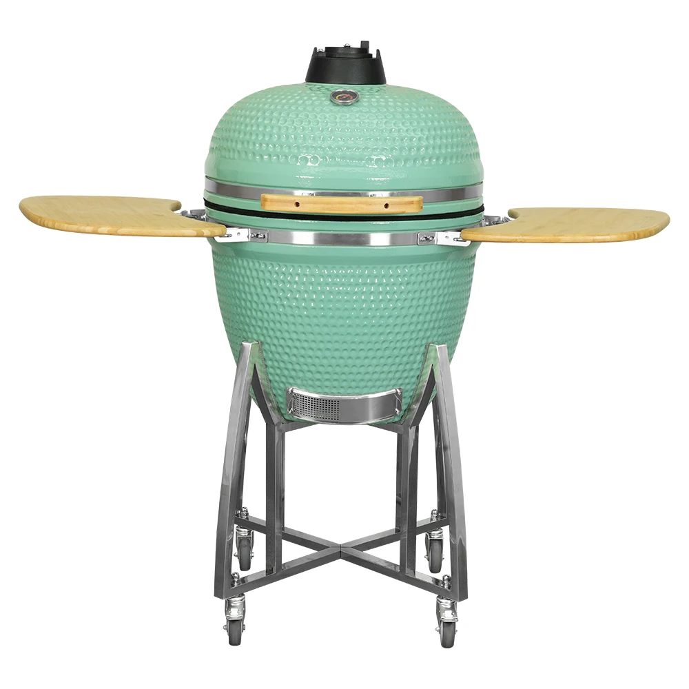 Charcoal Kamado Grill Ceramic 23.5 Inch Heavy Duty Outdoor BBQ Smoker Backyard Wholesale